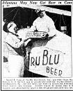 Photo of canned Tru-Blu arriving in Atlanta, 26 July 1935