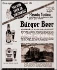 Burger Beer In Cap-Sealed Cans ad from October 1935